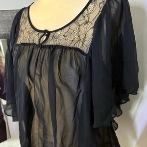 Forever 21 Black Lace Top